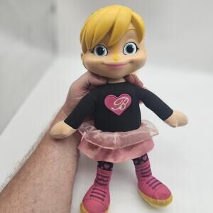 Alvin Chipmunks Brittany Doll Talking Plush Fisher-Price 2016 Pink Skirt Blonde